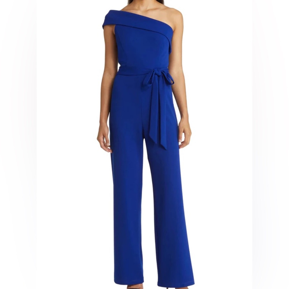 Marina Cobalt Blue One Shoulder Jumpsuit L